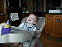 high chair laughing